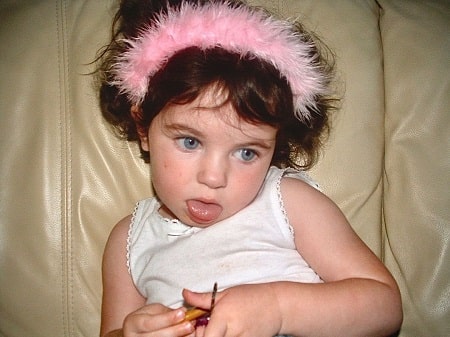 Shaw when she was two years old